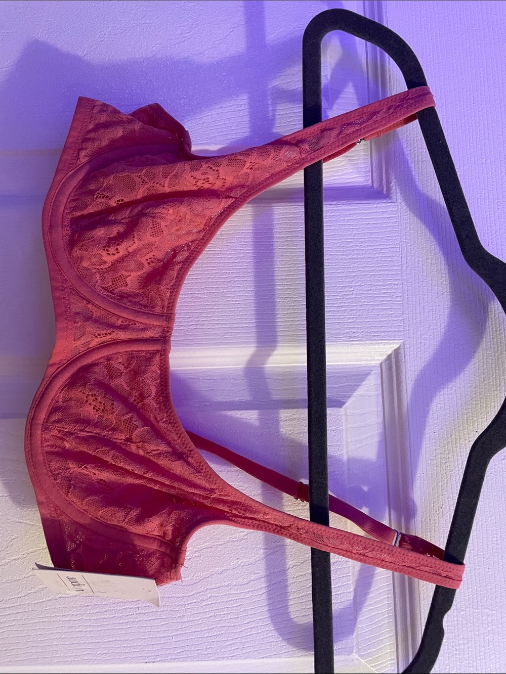 Auden Lace Underwire Bralette in Rose Pink